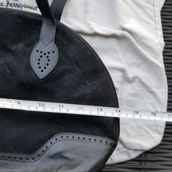 Salvatore Ferragamo Suede Leather Shoulder Bag - Picture 8 of 8